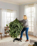 Árvore de Natal Verde Premium com Galhos Articulados, Suporte Metálicos com Rodinhas e Micro LEDs embutidos