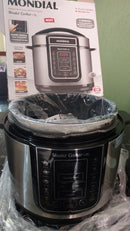 Panela de Pressão Elétrica 5 Litros Mondial Master Cooker PE38 Preta com Prata 127V