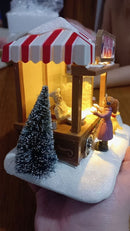 Casa De Pipoca Natal Iluminadas Por LED Multicoloridas Com Música