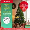 Árvore de Natal 210 cm 1370 Galhos Super Cheia Grande Luxo Decoração de Natal 2025