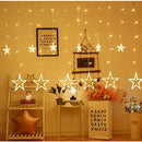 Cascata Led Pisca Pisca Cortina Luz RGB Amarela Decoração Natal Estrela Lua