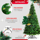 Árvore de Natal 210 cm 1370 Galhos Super Cheia Grande Luxo Decoração de Natal 2025