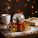 Enfeite de Natal Led Neve Carruagem Com Musica ou Sem Decoração Natalina