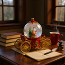 Enfeite de Natal Led Neve Carruagem Com Musica ou Sem Decoração Natalina