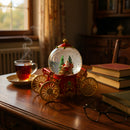 Enfeite de Natal Led Neve Carruagem Com Musica ou Sem Decoração Natalina