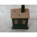 Casa de Vila Natalina Cerâmica White com Led 12cm altura.