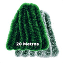 Kit 20 Metros Festão Verde Natal Árvore Enfeite Decoração