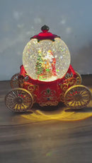 Enfeite de Natal Led Neve Carruagem Com Musica ou Sem Decoração Natalina