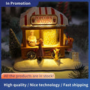 Casa De Pipoca Natal Iluminadas Por LED Multicoloridas Com Música